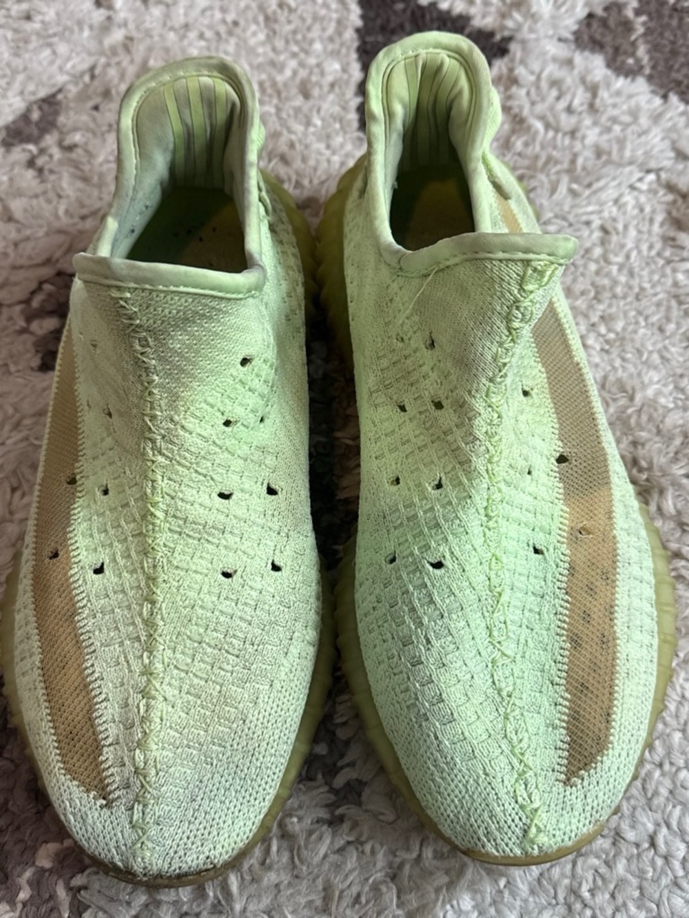 Men's neon glow in the dark yeezy sneakers